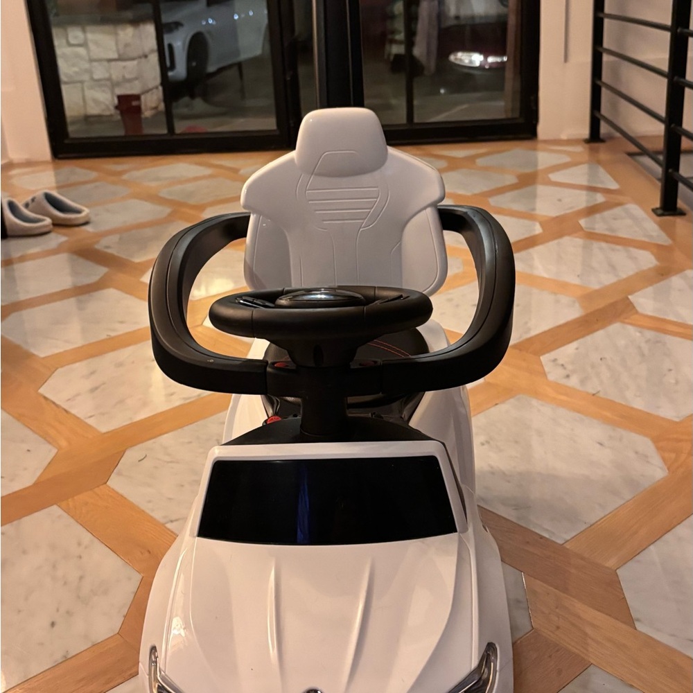 BMW Kids Ride-On Car - White with Black Accents